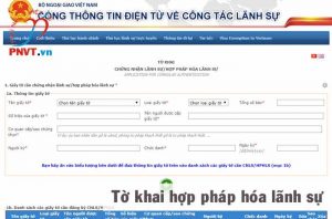 cách điền tờ khai hợp pháp hóa lãnh sự