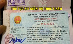 thủ tục xin miễn thị thực 5 năm