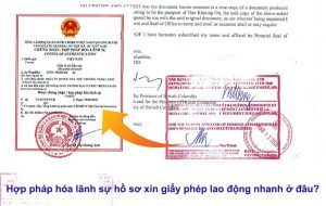 hợp pháp hóa lãnh sự hồ sơ xin giấy phép lao động