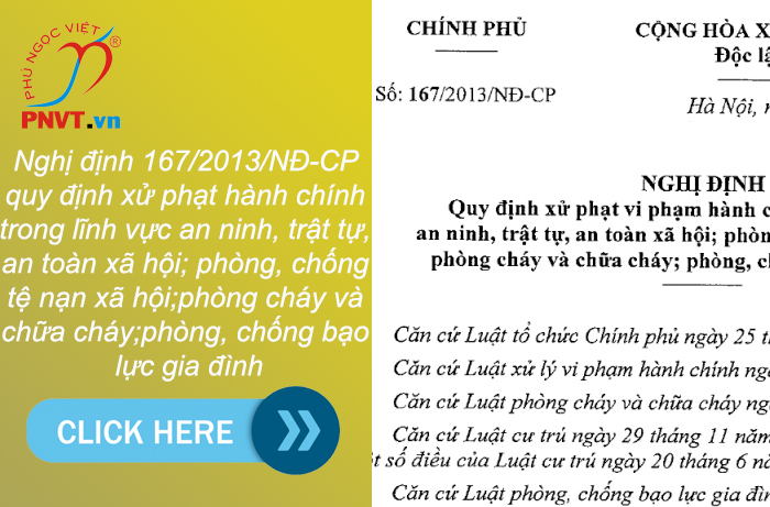 Nghị định số 167/2013/NĐ-CP ngày 12/11/2013 quy định xử phạt vi phạm hành chính