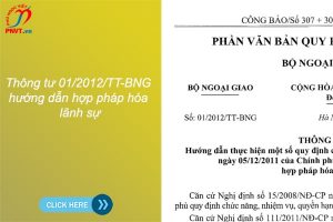 Thông tư 01/2012/TT-BNG hướng dẫn hợp pháp hóa lãnh sự