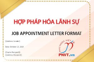 Hợp pháp hóa lãnh sự thư bổ nhiệm