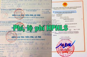 phí dịch vụ hợp pháp hóa lãnh sự