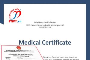 Dịch vụ hợp pháp hóa lãnh sự Medical Certificate