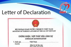 hợp pháp hóa lãnh sự Letter of Declaration